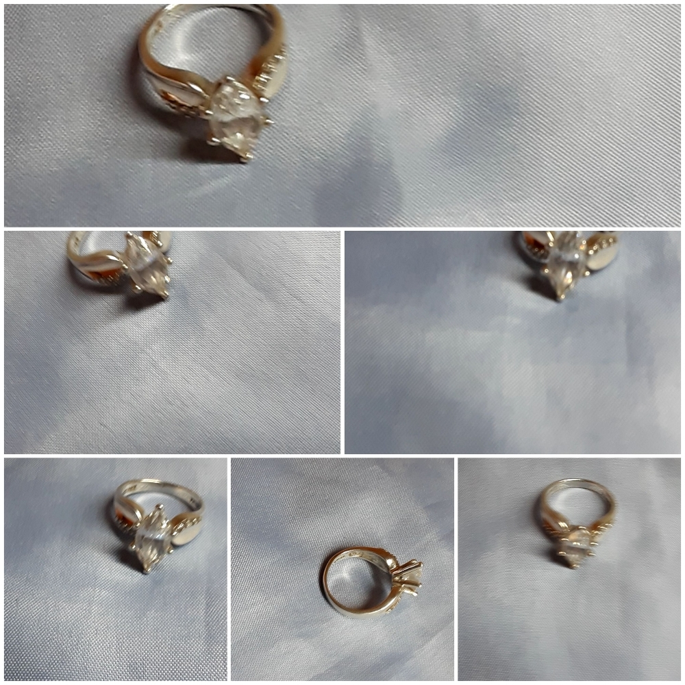925 sterling ring large stone. Size 6